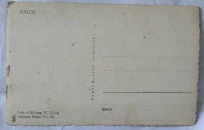 CARTE POSTALA INTERBELICA BALCIC.FOTO SI EDITURA W.WEISS. foto