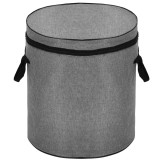 Cos depozitare haine sau jucarii, 40x33cm, bumbac si in, 43 l, gri Household NewTrend