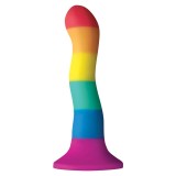 Pride-Lgbt Flag Dildo Wave 17 cm-Silicon, Ventuza