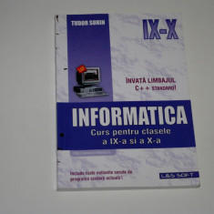 Informatica - manual clasa a IX a si a X a - Tudor Sorin limbajul C++