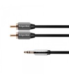 Cablu STEREO Jack 3.5 mm la 2x RCA 1.8m Profesional Kruger&amp;Matz, KRUGER And MATZ