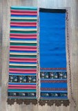** Pereche catrinta / fota / zadie veche romaneasca - Tara Lapusului / Lapus, fata-spate, din lana tesuta in razboi si cusuta / brodata de mana