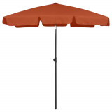 VidaXL Umbrelă de soare de plajă, cărămiziu, 180x120 cm
