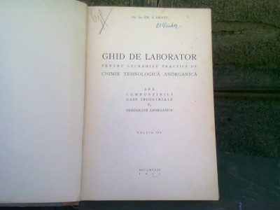 GHID DE LABORATOR - EM.A. BRATU foto
