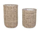 Cumpara ieftin Set 2 cosuri ratan gri Jefri &Oslash;50x65h; &oslash;65x80h