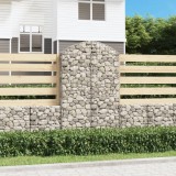 vidaXL Coș gabion arcuit, 100x30x160/180 cm, fier galvanizat 153428