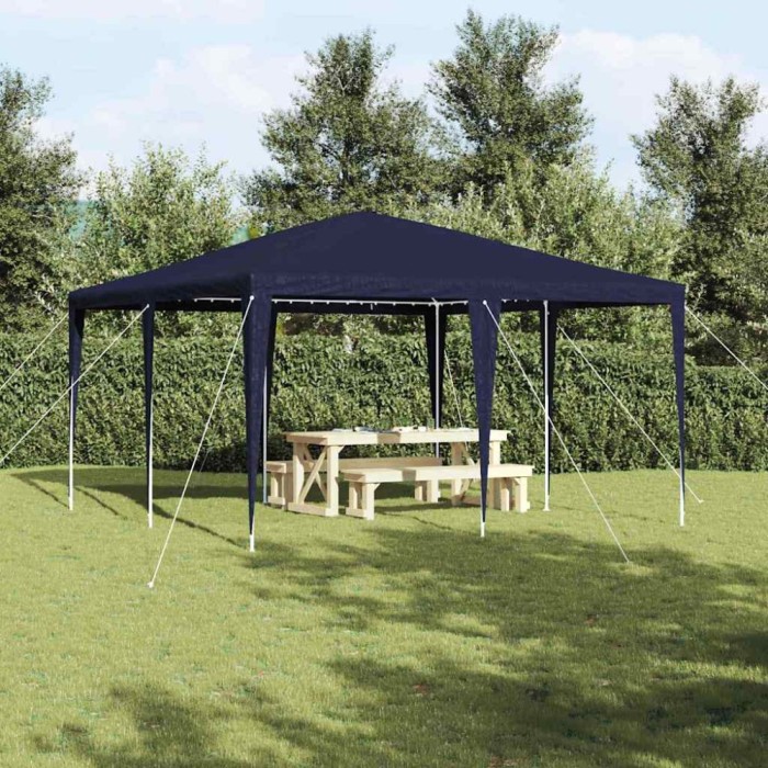 Cort pentru Petreceri Albastru, Alb 400 x 400 x 266 cm