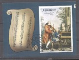 Ajman 1969 Paintings Mozart Music imperf.sheet Mi.B113 used defect M.222