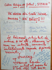 Steaua Bucuresti 1966 autografe date de mari artisti romani. foto