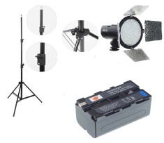 Kit lumina continua Lampa Yongnuo YN216 +Acumulator NP F+ incarcator+ stativ foto
