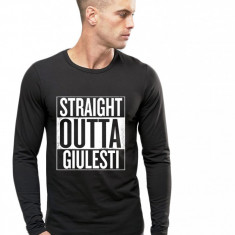 Bluza barbati neagra - Straight Outta Giulesti - XL