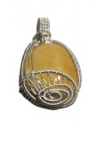 B345. Pandantiv Talisman Galben, 4 cm, RavariuArt