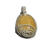 B345. Pandantiv Talisman Galben, 4 cm