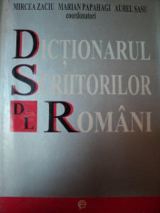 DICTIONARUL SCRIITORILOR ROMANI DE LA D-L-AUREL SASU,MARIAN PAPAHAGI,BUC.1998 foto