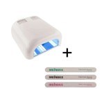 Set lampa UV 36W, alba + 3buc - Inginails File - mix zebra, drept