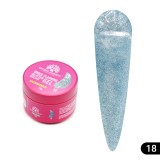 Gel pentru modelarea unghiilor 15 gr, Disco Flashing Glitter Builder Gel 18