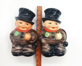 2 x Solnita ceramica GOEBAEL 1972 piper sare Cosar Irlandez Shamrock noroc Irlanda 9 cm inaltime