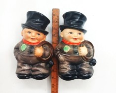2 x Solnita ceramica GOEBAEL 1972 piper sare Cosar Irlandez Shamrock noroc Irlanda 9 cm inaltime