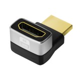 ADAPTOR video LOGILINK, HDMI (T) la HDMI (M), conectori auriti, rezolutie maxima 8K (7680 x 4320) la 60 Hz, 270 grade, negru-gri, &quot;AH0007A&quot; (timbru ve