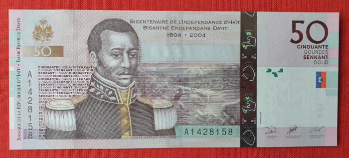 50 Gourdes 2004 - Bancnota rara Haiti - SUPERBA