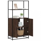Gossi dulapuru stejar maro 68x35x139 cm lemn si metal prelucrat
