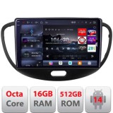 Navigatie Hyundai I10 2007-2013 Android radio gps internet 8 core QLED 2K 16+512 360 Edotec CarStore Technology