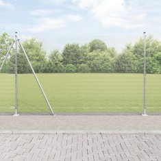 vidaXL Gard din plasă sudată cu 13 st&acirc;lpi flanșați 1.4x25 m Oțel galvanizat