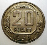 7.265 RUSIA URSS 20 KOPEICI COPEICI KOPEKS 1938, Europa, Cupru-Nichel