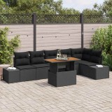 Cumpara ieftin Set de canapele pentru gradina 7 buc. Negru si Maro