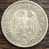 (A28) MONEDA DIN ARGINT GERMANIA - 5 MARK 1935, LIT. J, PAUL VON HINDENBURG, Europa