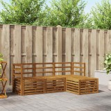 vidaXL Seturi de canapele 4 pcs natural Lemn Solid de Acacia 3374589