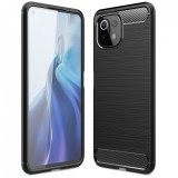 Husa TPU Tech-Protect Carbon pentru Xiaomi Mi 11 Lite / Xiaomi Mi 11 Lite 5G, Neagra