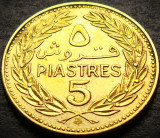 Moneda exotica 5 PIASTRES - LIBAN, anul 1972 * cod 5416