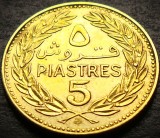 Moneda exotica 5 PIASTRES - LIBAN, anul 1972 * cod 5416, Asia