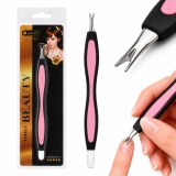 Răzătoare, daltă, trimmer pentru cuticule, manichiură roz