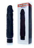 Negru cyberskin vibrator negru penis natural