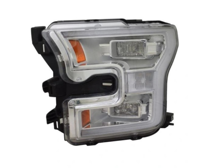 Far Ford F-Series, 11.2014-2017 model F150, partea Stanga, TYC, LED; manual; argintiu; LED