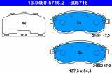 ATE 13.0460-5716.2 set placute frana,frana disc