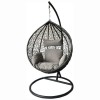 Leagan Mercaton, Tip Cuib cu Fotoliu Suspendat, Cadru Metalic, Maxim 130 Kg, 2 Perne, Rezistent UV, Negru, Metal
