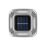 Lamp&Auml; solar&Auml; led pentru gr&Auml;din&Auml;, 8 led-uri, montaj perete &amp; sol, ip65, abs &amp; policarbonat, 9x9 cm, 600mah, alb rece
