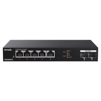 Switch 5 x RJ45 2.5G, 2 x SFP+ 10G - TENDA TND-TEM2007X foto