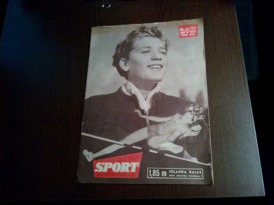 SPORT Nr. 12 Iunie 1960 - IOLANDA BALAS - Record Mondial - Editura U.C.F.S,16 p. foto