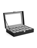 Cumpara ieftin Cutie de ceasuri, Songmics, 20.2 x 30.2 x 7.8 cm, JWB12BK, Gri
