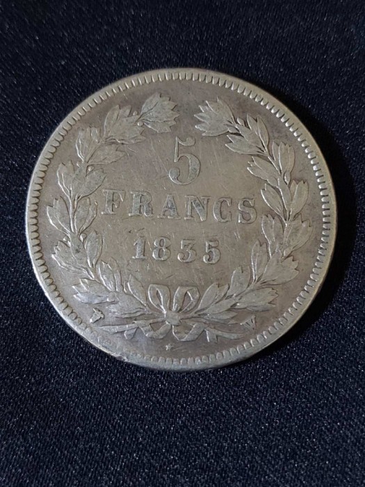 Franța 1835 W - 5 Franci - Monedă de argint #2