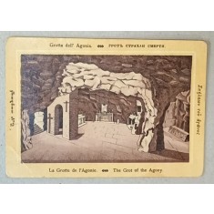 PESTERA DIN GHETSIMANI , LITOGRAFIE , FORMAT CARTE POSTALA , CCA. 1900