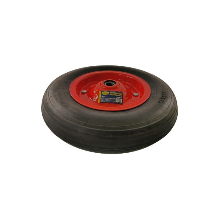 Roata roaba 14&quot; x 3.5 - 7, ax d20 x 71 mm, semisolida, rulment, DSH 411991