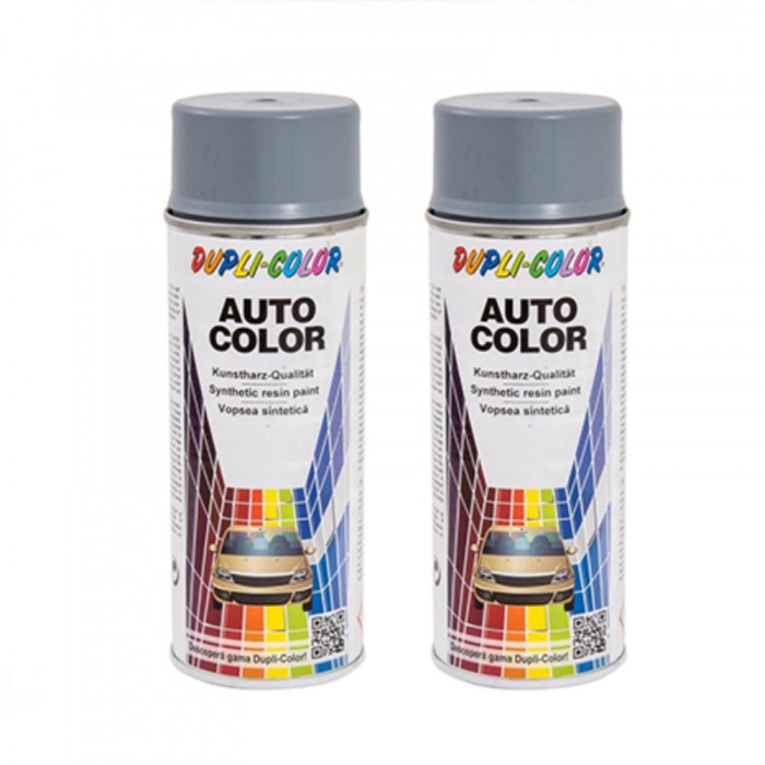 Pachet 2 x Vopsea spray auto Dacia gri metal 850 Dupli-Color 350 ml
