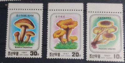 Korea 1987 ciuperci serie 3v neștampilată foto