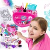Paleta Pictura Copii AS Inima, Set Desen Creativ cu Vopsele, Pensule, Markere, Sclipici, Autocolante, Bloc Desen