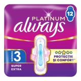 Absorbante Platinum Super Extra, marimea 3, 12 bucati, Always
